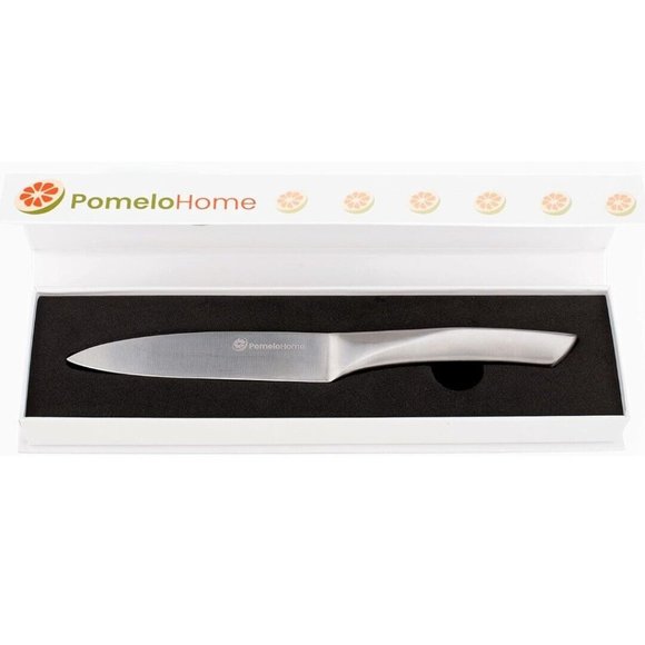 POMELOHOME Paring Utility Plain Edge Knife 5" Hybrid German High Carbon Steel - Picture 3 of 5